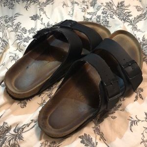 Matte Black Arizona Birkenstocks
